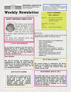 Weekly Newsletter - Westhill Institute