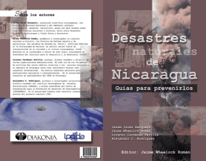 ntroducción a la historia de los desastres naturales en Nicaragua