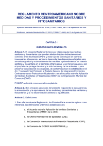 Reglamento Centroamericano Sobre Medidas y Procedimientos