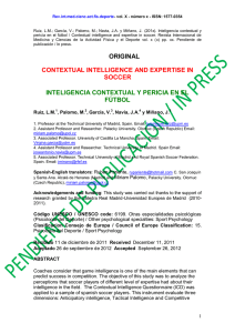 original contextual intelligence and expertise in soccer inteligencia