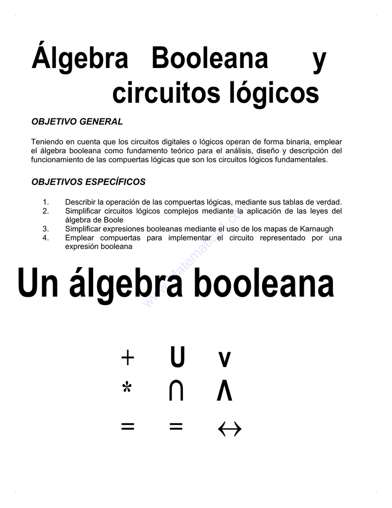 Un Algebra Booleana