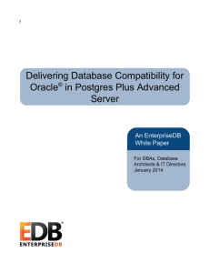 Delivering Database Compatibility for Oracle® in
