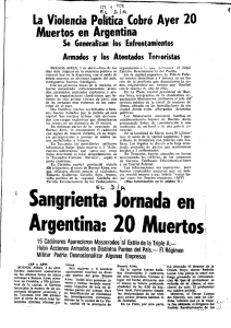 Sangrienta Jornada en Argentina: 20 Muertos