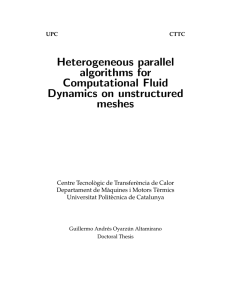Heterogeneous parallel algorithms for Computational Fluid