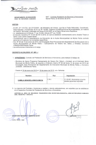 DEPART ENT DE EDUCACI MAT.: Contrato Prestaci&oacute;n de Servicios