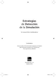 Estrategias de Detección de la Simulación: Manual Clínico