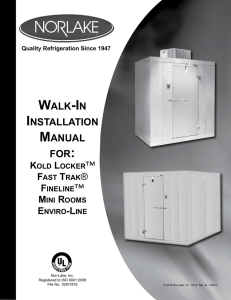 walk-in installation manual for