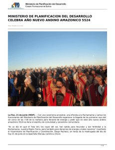 ministerio de planificacion del desarrollo celebra año nuevo andino