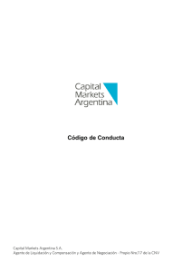 Código de Conducta - Capital Markets Argentina