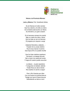 Himno a la Provincia Warnes Letra y Música: Prof. Godofredo Núñez