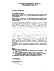 Lenguajes artísticos II - FAUD - Universidad Nacional de Mar del Plata