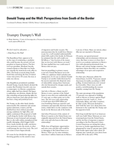 Trumpty Dumpty`s Wall Donald Trump and the Wall: Perspectives from