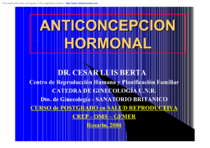 Anticoncepción hormonal
