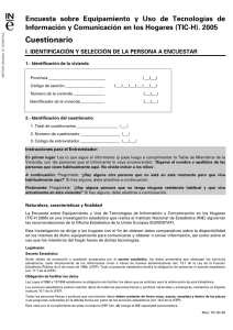 Cuestionario - Instituto Nacional de Estadistica.