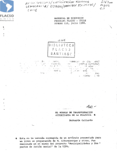 El modelo de transformación autoritaria de política - FLACSO