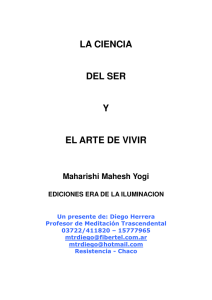 LA CIENCIA DEL SER Y EL ARTE DE VIVIR Maharishi Mahesh