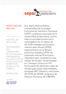 Dra. María Molina Molina, Coordinadora de la Unidad Funcional de