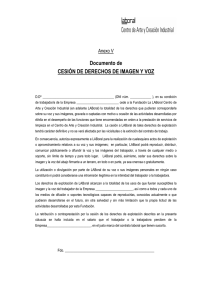 Documento de CESIÓN DE DERECHOS DE IMAGEN Y VOZ