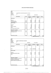 ANÁLISIS DE PRECIOS UNITARIOS