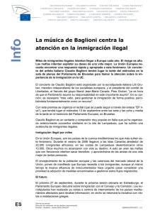 La música de Baglioni centra la atención en la inmigración