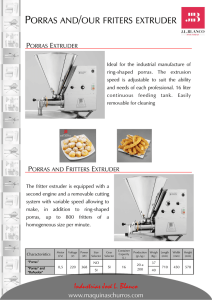 porras and /our friters extruder