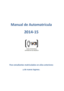 Manual de Automatrícula - Universitat de València