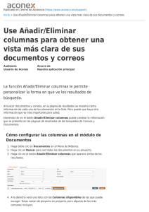 Use Añadir/Eliminar columnas para obtener una vista más