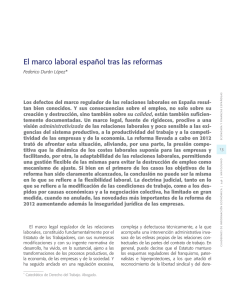 El marco laboral español tras las reformas