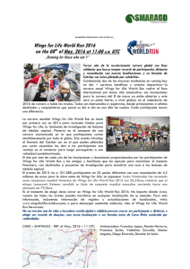 Wings for Life World Run 2016 on the 08th of May, 2016 at 11:00 AM