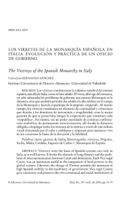 Los virreyes de la monarquía española en Italia. Evolución