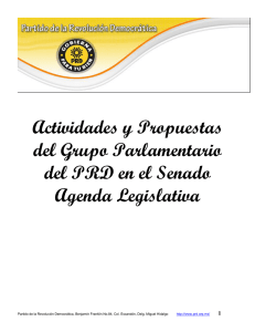 Actividades y Propuestas del Grupo Parlamentario del PRD en el