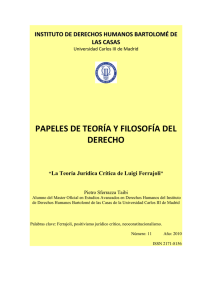 La Teoría Jurídica Crítica de Luigi Ferrajoli