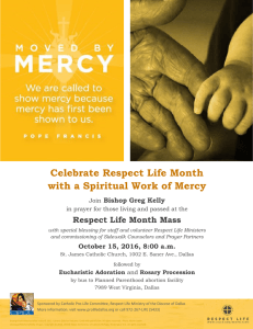 Celebrate Respect Life Month with a Spiritual Work of Mercy