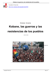 Kobane, las guerras y las resistencias de los pueblos