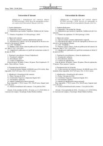 Adjudicació i formalització del contracte número E/1/2014 pròrroga