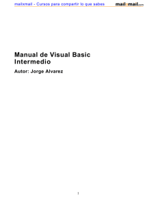 Manual de Visual Basic Intermedio Autor: Jorge Alvarez