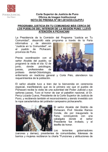 Nota de Prensa Nº 81 Pichacani Laraqueri