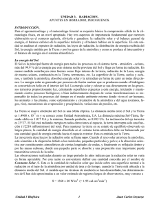 Unidad 3 Biofísica Juan Carlos Inzunza 1 UNIDAD 3. RADIACION