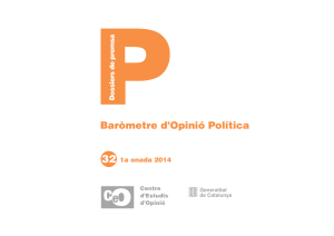 1a onada del Baròmetre d`Opinió Política 2014