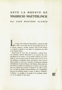 Ante la muerte de Mauricio Maeterlinck