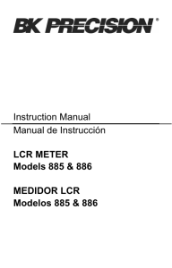 Instruction Manual Manual de Instrucción LCR METER Models 885