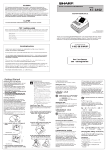 XE-A102 Operation Manual