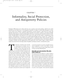 Informality, Social Protection, and Antipoverty Policies