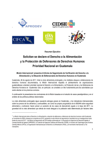 Resumen Ejecutivo Informe Misión de Verificacion Guatemala
