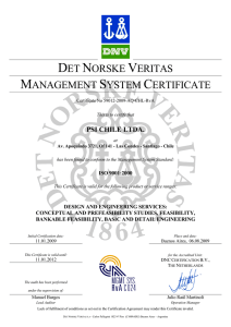 Certificado PSI Chile Ltda SA ISO 9001 RvA