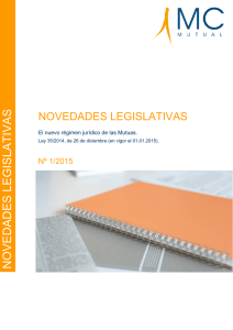 Novedad legislativa 1/2015