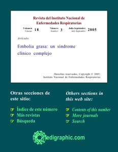 Embolia grasa: un síndrome clínico complejo