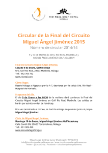 Circular de la Final del Circuito Miguel Ángel Jiménez 2015