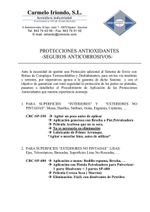 PROTECCIONES ANTIOXIDANTES -SEGUROS ANTICORROSIVOS-
