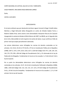 CORTE NACIONAL DE JUSTICIA, SALA DE LO CIVIL Y
